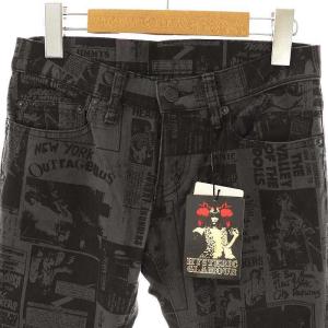 HYSTERIC GLAMOUR THE NEW YORK DOLLS デニムパンツ スキニー 総柄 XXS グレー /HK OS
