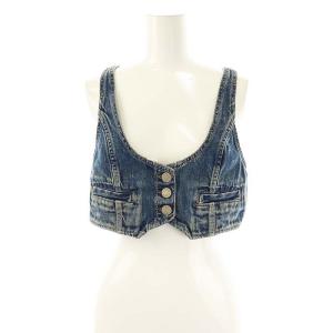 ジーンズ JEANS デニム ビスチェ ベスト FREE 青 /MI OS