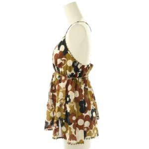 HYSTERIC GLAMOUR 花柄 ヒスガール キャミ カットソー FREE カーキ 茶 白 黒 /MI OS