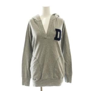 Vネック プルオーバーパーカー 長袖 F グレー /AT OS