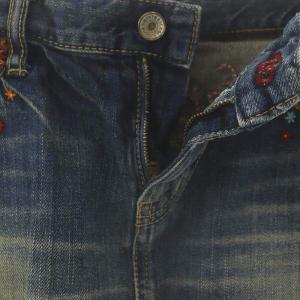 HYSTERIC GLAMOUR Lucifer Rising 刺繍 デニムスカート ミニ S ブルー /HK OS