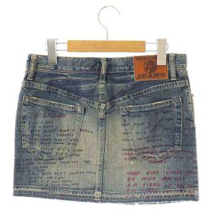 HYSTERIC GLAMOUR RAMONES スタッズ デニム ミニスカート カットオフ S ネイビー /HK OS