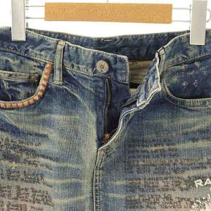 HYSTERIC GLAMOUR RAMONES スタッズ デニム ミニスカート カットオフ S ネイビー /HK OS