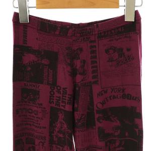 HYSTERIC GLAMOUR THE NEW YORK DOLLS 総柄 パンツ レギパン イージー F パープル /HK OS