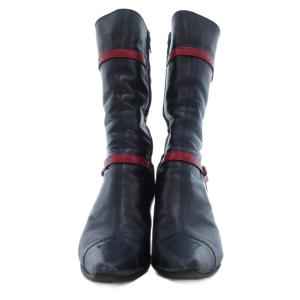 Hysterics ブーツ ポインテッドトゥ コーンヒール L 紺 ネイビー /UO AA