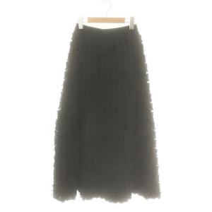 24AW リボンチュールスカート フレア 0 黒 /MI OS