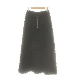 Chesty 24AW リボンチュールスカート フレア 0 黒 /MI OS