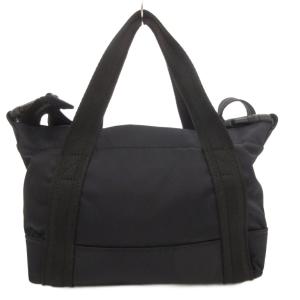 HUNTER ナイロン ミニ トップ クリップ トート ハンドバッグ ショルダー 2WAY 斜め掛け ロゴ 黒 ブラック