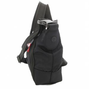 HUNTER ナイロン ミニ トップ クリップ トート ハンドバッグ ショルダー 2WAY 斜め掛け ロゴ 黒 ブラック