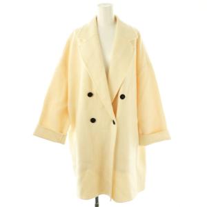 24AW ワイドシルエットダブルブレストコート チェスター F アイボリー /AQ OS S