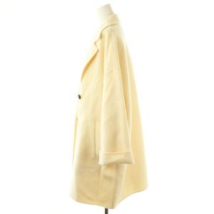 MILA OWEN MILAOWEN 24AW ワイドシルエットダブルブレストコート チェスター F アイボリー /AQ OS S