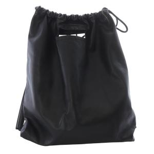 レザー 4ステッチ 2WAY ナップサック ブラック