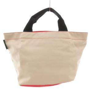 ハンドバッグ トート 舟型 ナイロン グレー ピンク /GV