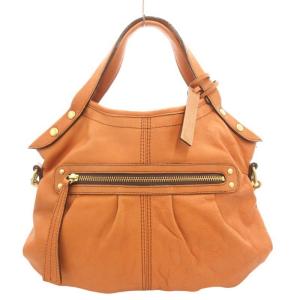 Dakota ハンドバッグ ショルダー 2WAY 斜め掛け ロゴ レザー 茶 ブラウン /GV