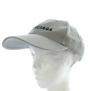 BALENCIAGA 帽子 野球帽 ベースボールキャップ ロゴ L 59cm グレー /YO17 OH