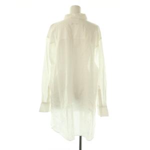 Spick&Span 24SS コットンリネンルーズシャツ ブラウス 長袖 前開き 白 /NR OS