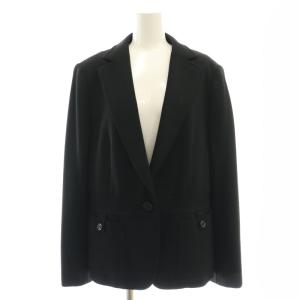 vingt-trois ウール テーラードジャケット 48 大きいサイズ 黒 ブラック /AQ OS