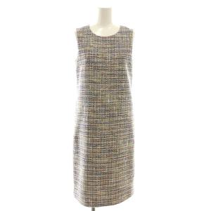 23AW CITY TWEED SHIFT DRESS ワンピース ツイード 00 ベージュ マルチカラー