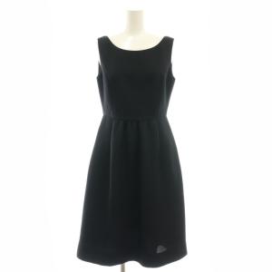 ノースリーブ ワンピース フレア 34 黒 /CX OS