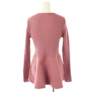 PLST 24AW ホールガーメントペプラムカーデイガン ニット 長袖 M ピンク /HK OS