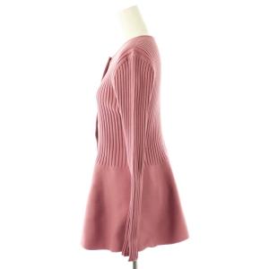 PLST 24AW ホールガーメントペプラムカーデイガン ニット 長袖 M ピンク /HK OS