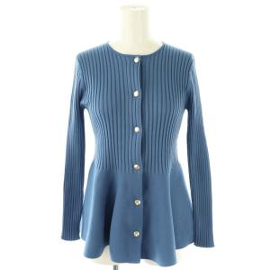 24AW ホールガーメントペプラムカーデイガン ニット 長袖 S ブルー /HK OS