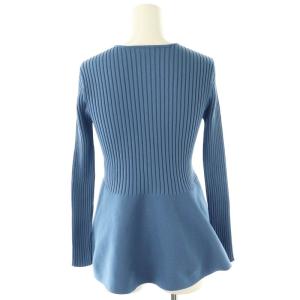 PLST 24AW ホールガーメントペプラムカーデイガン ニット 長袖 S ブルー /HK OS
