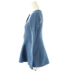 PLST 24AW ホールガーメントペプラムカーデイガン ニット 長袖 S ブルー /HK OS