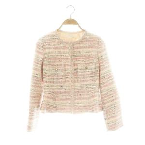 ファンシーツイードクルージャケット 36 ピンク