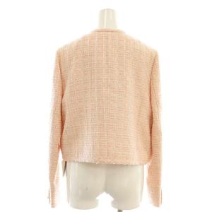 CELFORD 25SS パイピングショートジャケット ツイード 38 ピンク