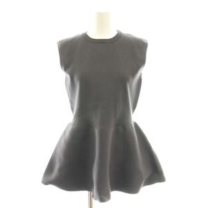 24AW ホールガーメント ぺプラムノースリーブセーター M ダークグレー /SS OS