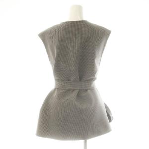 MILA OWEN MILAOWEN 24SS リバーライクベスト ウエストベルト プルオーバー 0 グレー 黒 ブラック /AQ OS