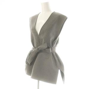 MILA OWEN MILAOWEN 24SS リバーライクベスト ウエストベルト プルオーバー 0 グレー 黒 ブラック /AQ OS