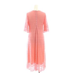 TOCCA CROCHET KNITDRESS ニットドレス ワンピース フェイクパール M ピンク /CX OS