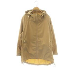 ボンジュールマダム BONJOUR MADAME フルジップブルゾン ジャケット フード ナイロン混 ベージュ