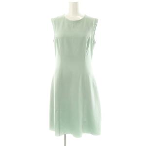バックプリーツ ノースリーブワンピース 膝丈 40 ミント 25416 /HK OS