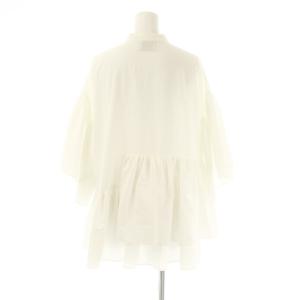 UNITED ARROWS P イレギュラーペプラム ブラウス 七分袖 38 ホワイト /HK OS