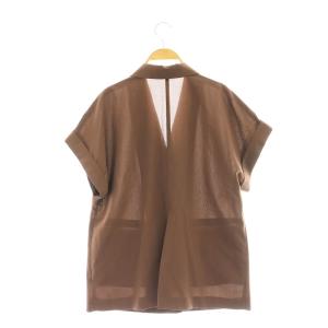green label relaxing ICE フレンチスリーブ シャツ 半袖 茶 ブラウン /SS OS
