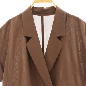 green label relaxing ICE フレンチスリーブ シャツ 半袖 茶 ブラウン /SS OS