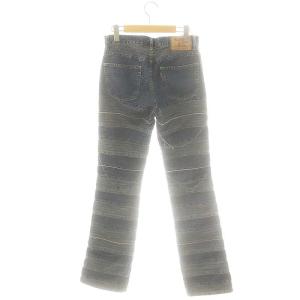 HYSTERIC GLAMOUR スクラッチフレアデニムパンツ ジーンズ ダメージ加工 27 紺 /MI OS