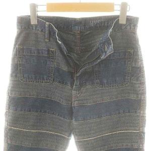 HYSTERIC GLAMOUR スクラッチフレアデニムパンツ ジーンズ ダメージ加工 27 紺 /MI OS