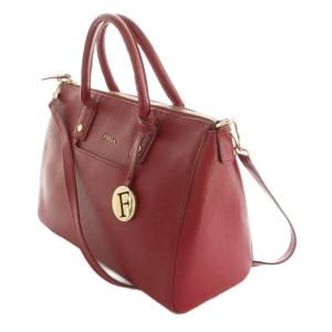 FURLA 2way ショルダーバッグ ハンドバッグ レザー 赤 /MI OS