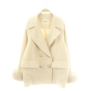 シャギーピーコート Pコート 金ボタン 36 エクリュ /DF OS