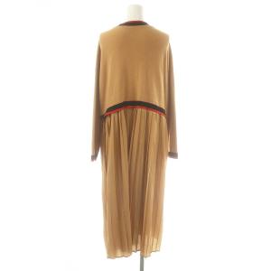 Diagram GRACE CONTINENTAL プリーツ切替ニットカーディガン ロング 36 オレンジベージュ レッド ブラック /DO OS