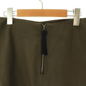 MARNI WINTER EDITION 2011 ウエストリボンシルクスカート フレア ひざ丈 38 カーキ /AT