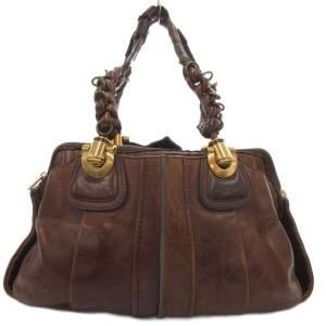 エロイーズ トートバッグ レザー 茶 ブラウン /JS