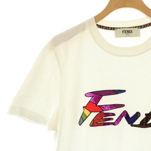 FENDI FS7254 AJXG ロゴマルチ刺繍 Tシャツ M ホワイト