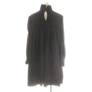 FENDI FLD529 AC5J シャーリング デニム ワンピース 40 ネイビー