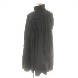 FENDI FLD529 AC5J シャーリング デニム ワンピース 40 ネイビー