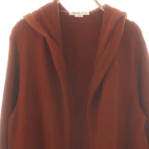 ADEAM コットンフードカーディガン オレンジブラウン 40801 /DO OS